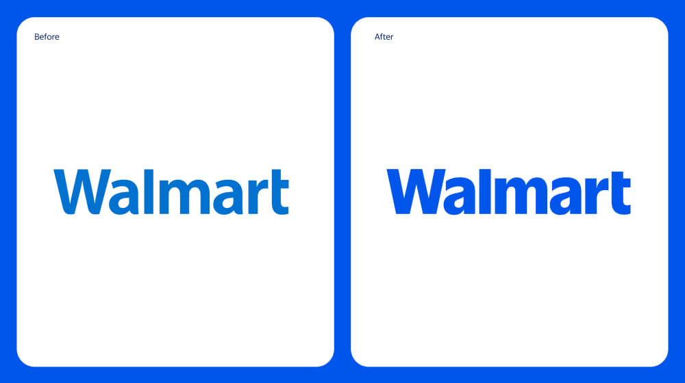 Walmart Wordmark - Before and After
