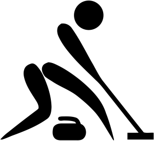 Curling pictogram vector